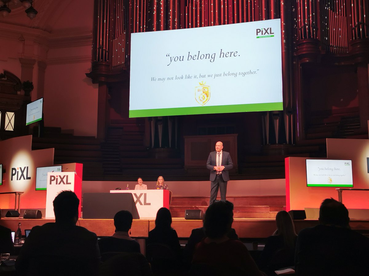 ThePiXLNetwork's tweet photo. #SecondaryConference 

Always a delight to have @chrisedwardsuk on our stage, this time speaking around the themes of belonging and community. 

So so important to nurture in our schools #HopeinAction https://t.co/H7yMC1QmK3