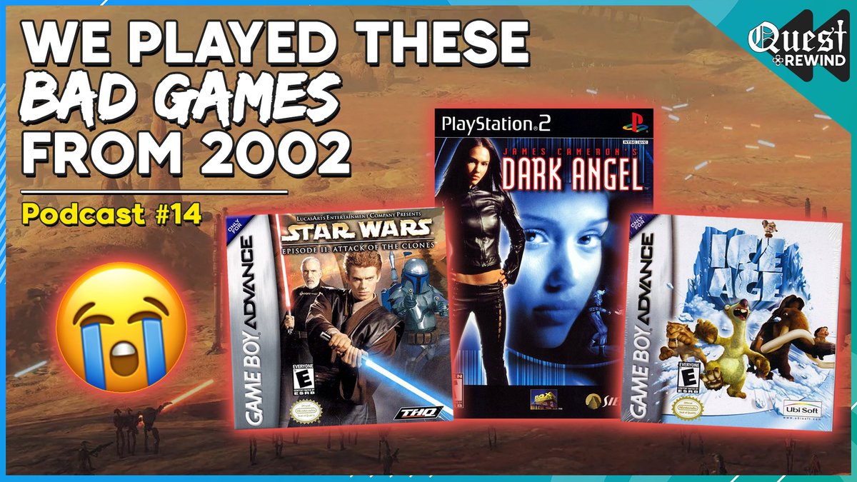 questrewind's tweet image. We played some... not-so-great games from 2002 and are here to talk about it. Spoilers: They're bad. :(

Youtube: youtube.com/watch?v=7ZZFAj…
Spotify: open.spotify.com/episode/3855yx…

#RetroGaming #Games #PS2 #GBA