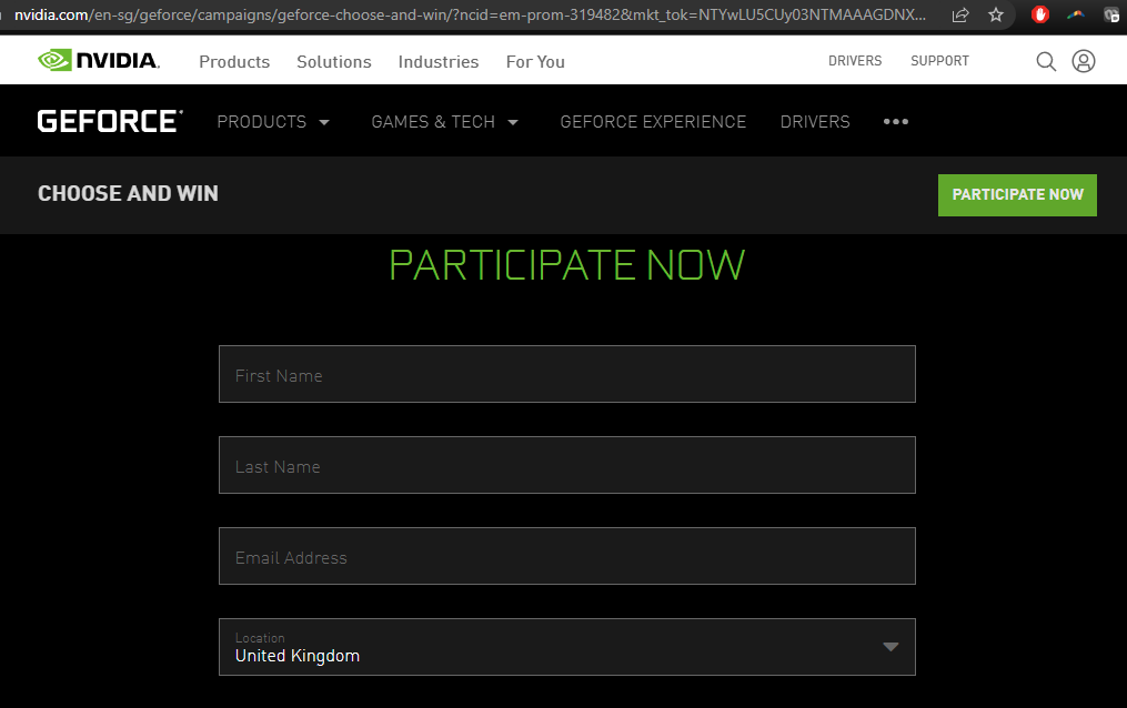 HongKongJohn's tweet photo. Hi @NVIDIA, is there a reason you're running your "GeForce Choose and Win" competition globally, including pre-populating UK for me (thanks), when your Terms and Conditions state you must be resident of 11 specific APAC countries?

Seems like wasted marketing spend to me. 🤔 https://t.co/DGCbvhtm7w