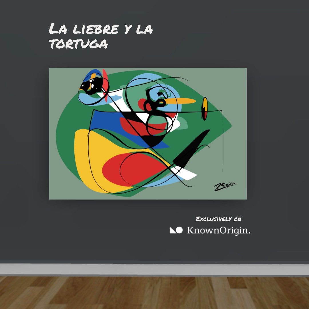 My new drop talks about the value of effort and perseverance accompanying talent and the importance of respect and tolerance in a digital age where bullying is amplified. Inspired by Aesop's fable

 Exclusively on <a href="/KnownOrigin_io/">KnownOrigin.io</a> 

knownorigin.io/gallery/913100…

#laformadelaluz #NFT