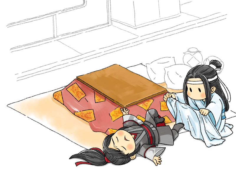 「コタツが熱い

#魔道祖師 #MDZS #忘羨 #コタツ
https://t.c」|non公子のイラスト