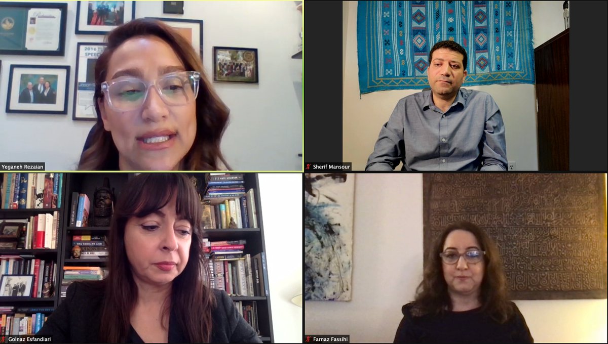 Live now: Join us for a webinar to learn about the experiences of Iranian women journalists and what steps can be taken to support them: us02web.zoom.us/webinar/regist… And follow along here for live updates. @YeganehSalehi @GEsfandiari @farnazfassihi @sherifmnsour @article19org