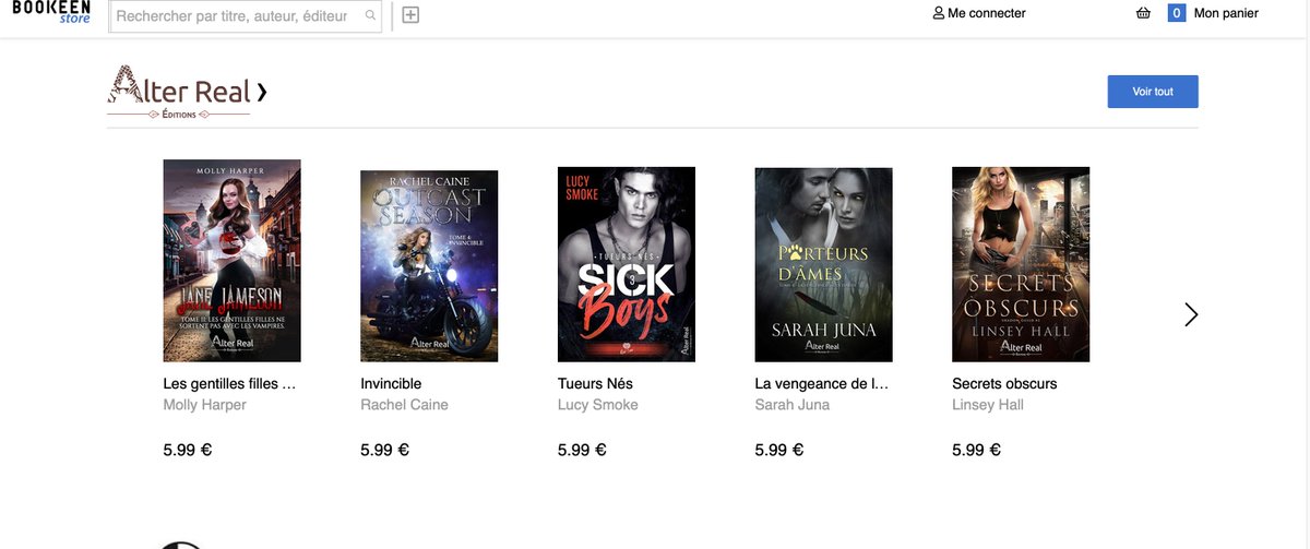 [#bignews]🥳🤩
On a réussi à obtenir une méga mise en avant sur Bookeen store ! 👩‍💻🎉🎊
Un bandeau dédié aux titres Alter Real dans la catégorie #Romance / #RomanceParanormale 😍🥰
 👩‍💻 bookeenstore.com/romance/ssh-#B… #promotion #miseenavant #alterreal  #ebook #epub #urbanfantasy
