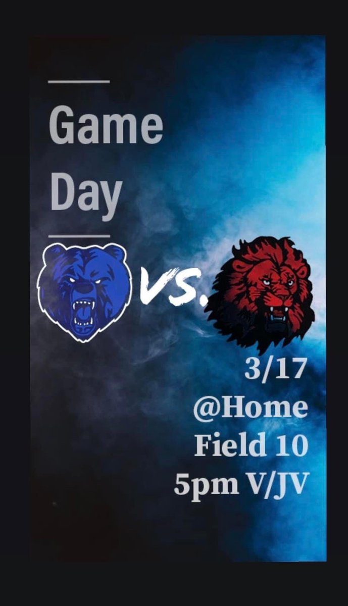 🐻🥎Game Day🥎🐻
🆚Searcy
⏰ 5pm 
📍 Sherwood Softball Complex F10
📺 facebook.com/shhsladybears/