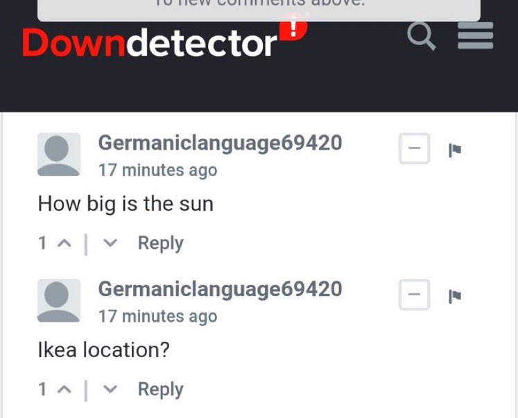 weird downdetector tweet media