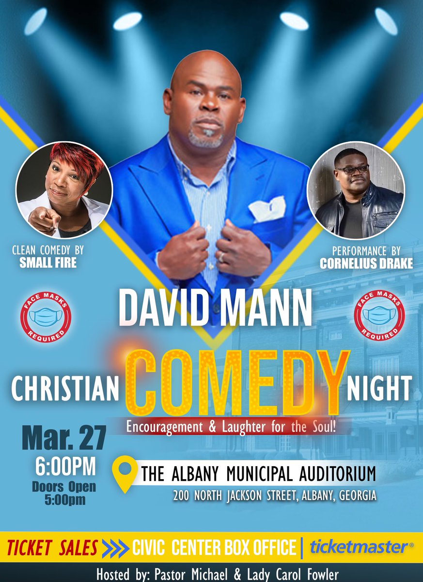 DtownAlbany's tweet photo. I promise you do not want to miss this event !! David Mann is coming to our very own municipal auditorium! Go get those tickets !!! https://t.co/AlLBhfELhf