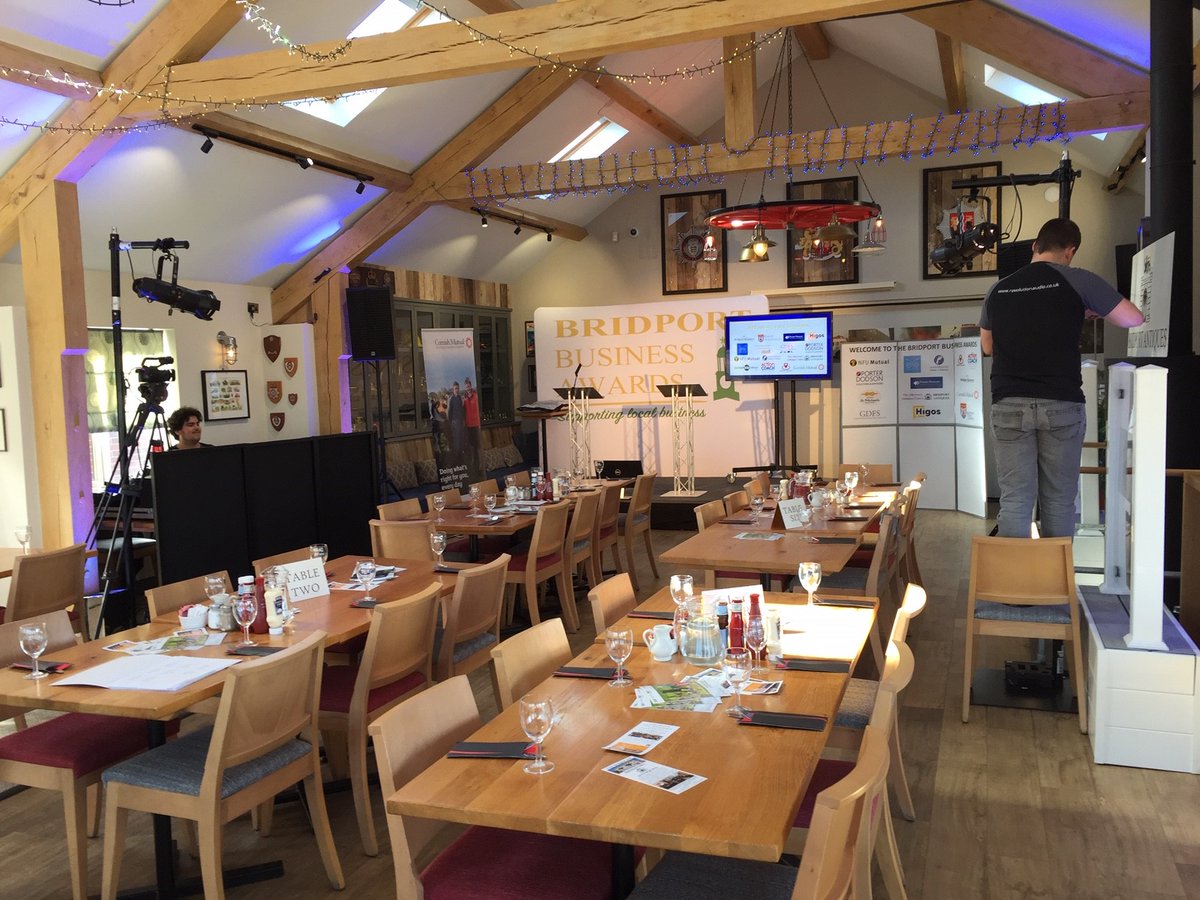 Just about to start the lunch with the live streaming of the awards from 1.20 follow the link bridportbusinessawards.co.uk