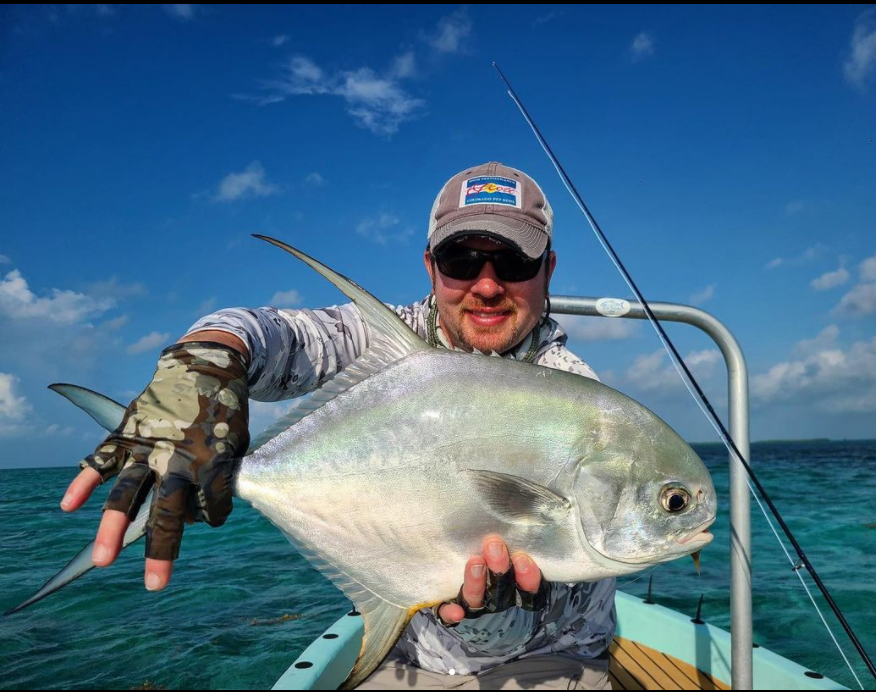 SnowbeeUSA's tweet photo. Sweet Permit, Congradulations
@finefinart
Feel very fortunate to land a permit on the fly my first time fishing to them! Ran way into the backing several times, crazy experience! ๐คฏ๐ฃ#belize #flyfishing #permit #saltwaterflyfishing #doublehaul #catchandrelease #intothebacking https://t.co/iJj6Tcuz7f