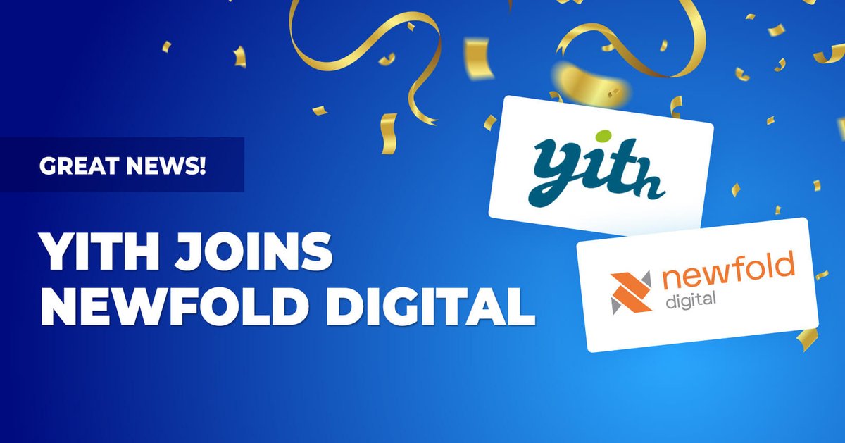 It’s official: we are pleased to announce that YITH is joining Newfold! <a href="/NewfoldDigital/">Newfold Digital</a>  We are very excited to start this new adventure bit.ly/3IkdKP6
