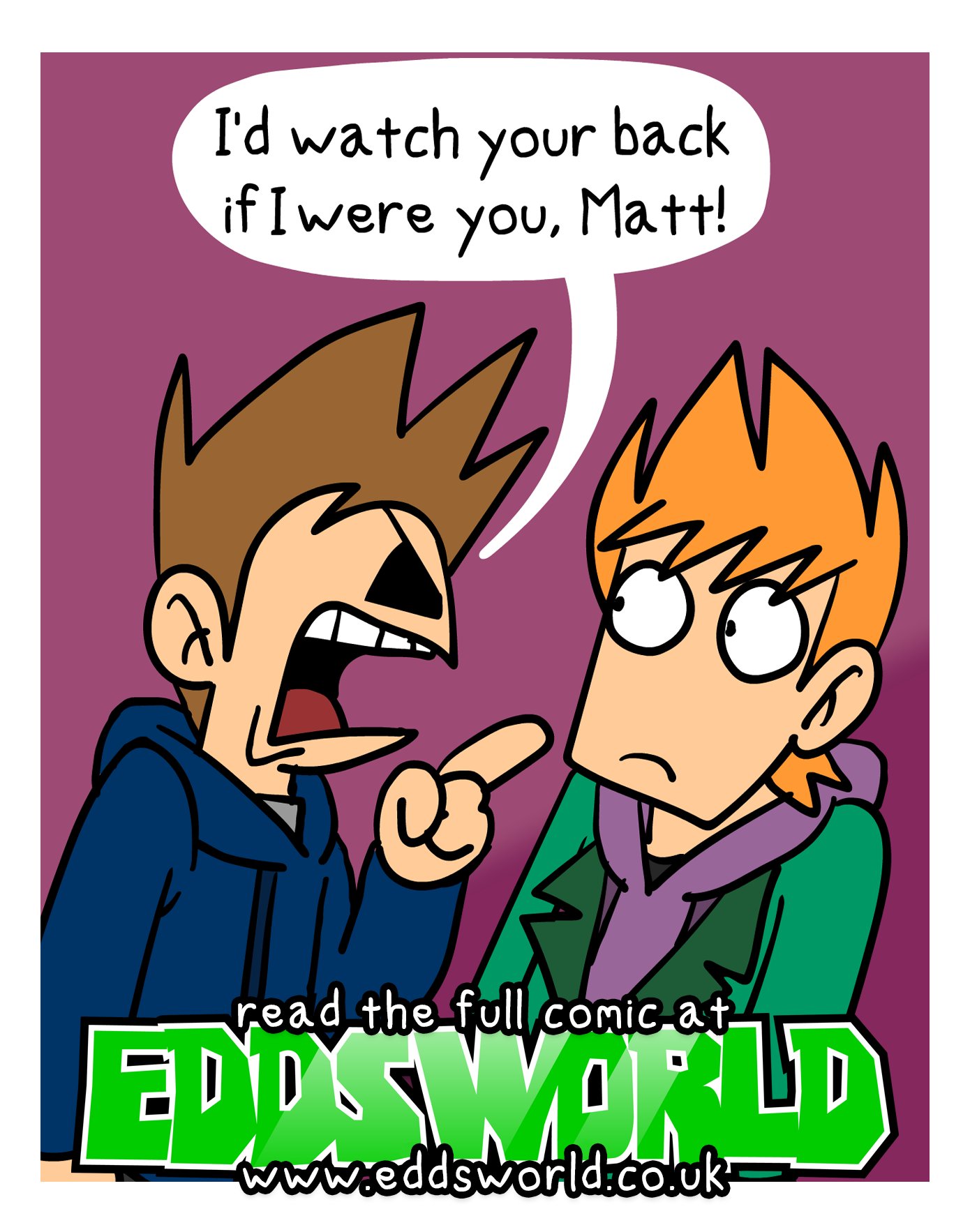 Eddsworld on X: NEW COMIC! Tom issues a warning Read it here:   💚  / X