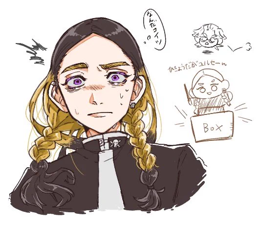 絵チャにて、びっくり蘭ちゃん!withあろさんが描かれたつよつよ蘭ちゃん 