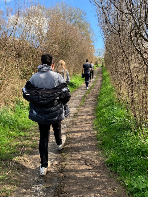 RiverDartAcade1's tweet photo. My Exec Principal role had to be 'parked' this morning due to severe staff shortages.. again... Today I took on the role of teaching assistant - picked a great day for a PE walk and football on the nearby pitch... lucky me!😎 https://t.co/N9r7IfybjR