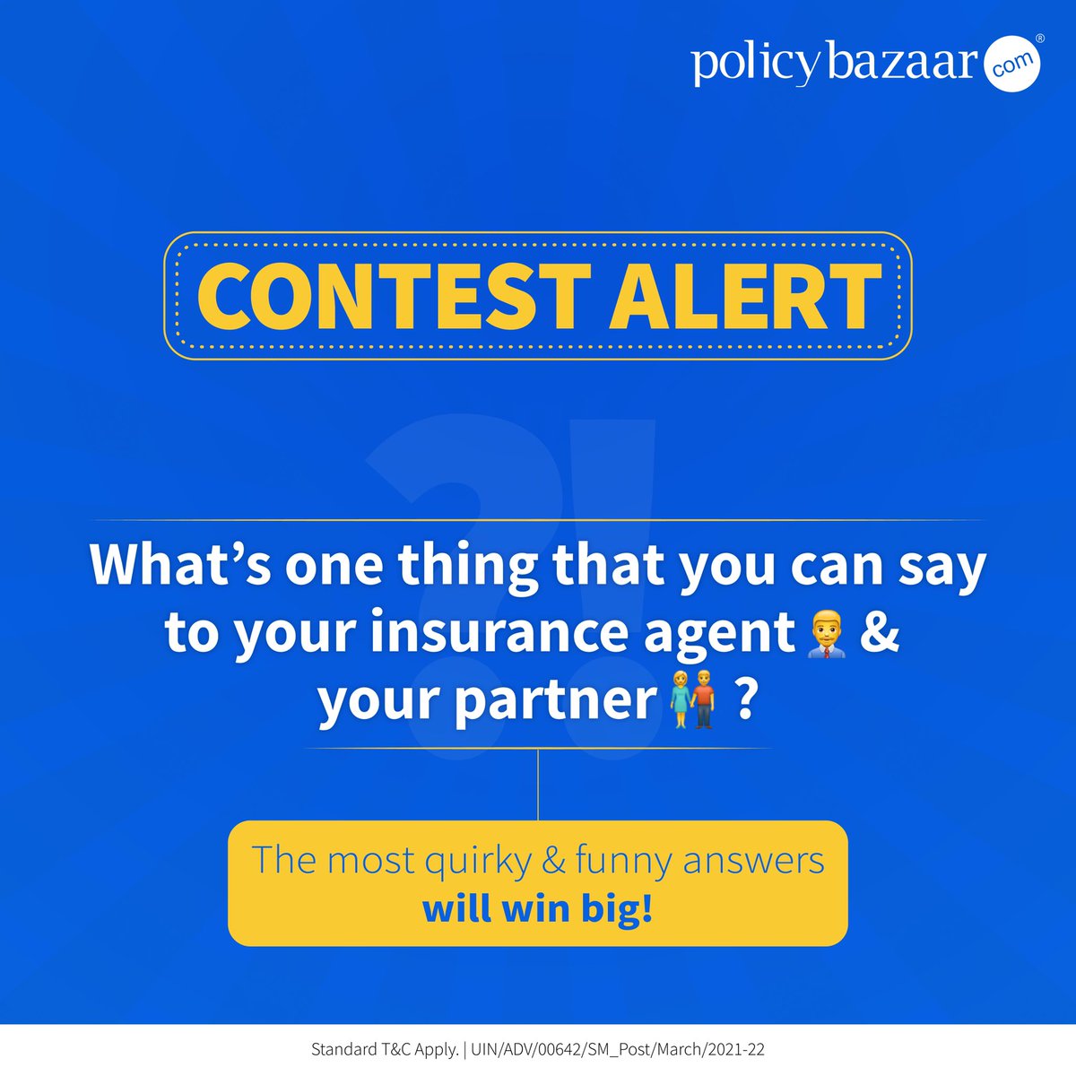 policybazaar's tweet photo. Tell us your answers in the comments and stand a chance to win an Amazon gift voucher worth Rs.1000/-
 
Participation rules &amp; T&amp;C - https://t.co/toJNf8mtr8

#policybazaar #insurance #ContestAlert #amazonvouchers #contestalertindia #contest https://t.co/2SWwR5rpzw