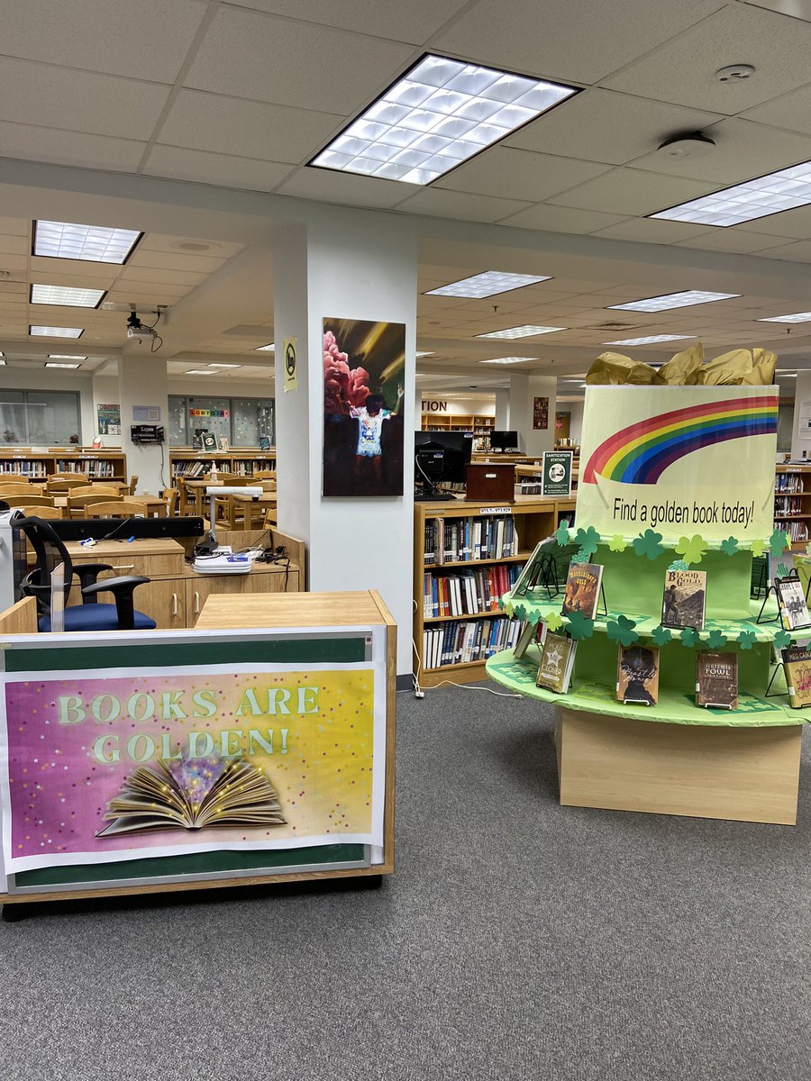 Feeling Lucky 🍀 to have such a robust collection of books! Find your golden book today! #librariesaretreasures #librariestransform
