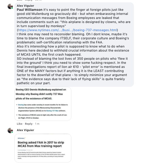 Alexandrinevig1's tweet photo. People like you are the reason the new documentary on the Boeing 737 scandal #downfall should be talked about more. 
2 crash - TOGA was in place and it still crashed.

#Jaildennis2022 #disgrace #Airbus https://t.co/W4h99EMGzP