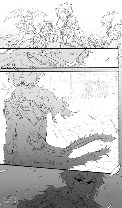 "I don't deserve it anymore."
-
(Not ship) Diluc's version of witnessing his brother moving on and found a family of his own. 
-
How does it feel to grief for someone who's still alive? 