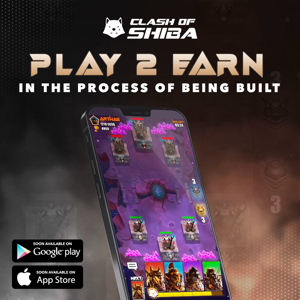 We are proud to show you our first glimpse of the P2E Clash of Shiba Game🎮

We are in discussion with many mobile game developers to check every possibility and find a company that really understands Web 3.0. 🌐 

You’ll love what is coming fam’🐶