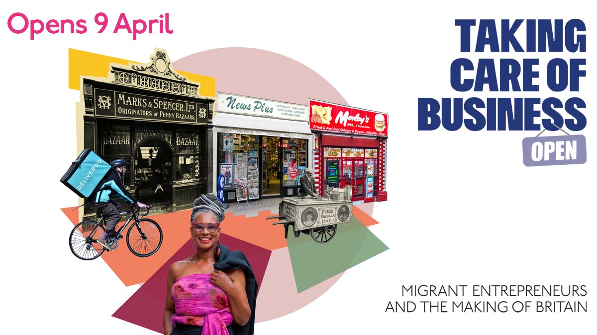 MigrationMuseum's tweet photo. From the food we eat &amp; the clothes we wear, the apps on our phones &amp; the products in our homes, our lives wouldn’t be the same without migrant #entrepreneurs. Explore how migrant entrepreneurs have shaped our lives in our new immersive exhibition #TakingCareofBusiness #TCOB https://t.co/wee56q87H9