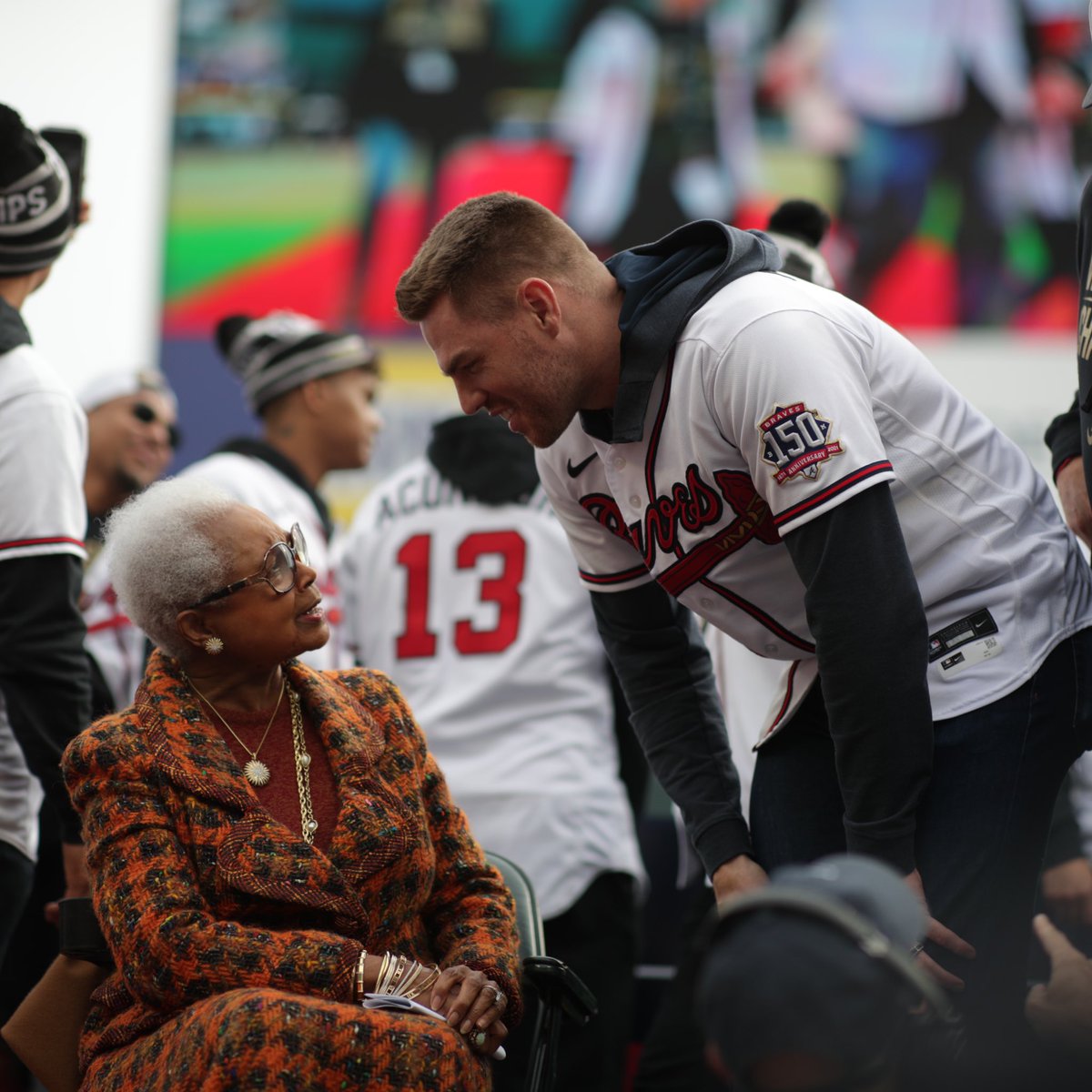 BraxtonParmer's tweet photo. The amount of pain that all of us @Braves fans are in this morning is absolutely heartbreaking. Take care of Freddie for us, @Dodgers. See you soon, Champ.#Freeman5 https://t.co/H9GUVVVDww