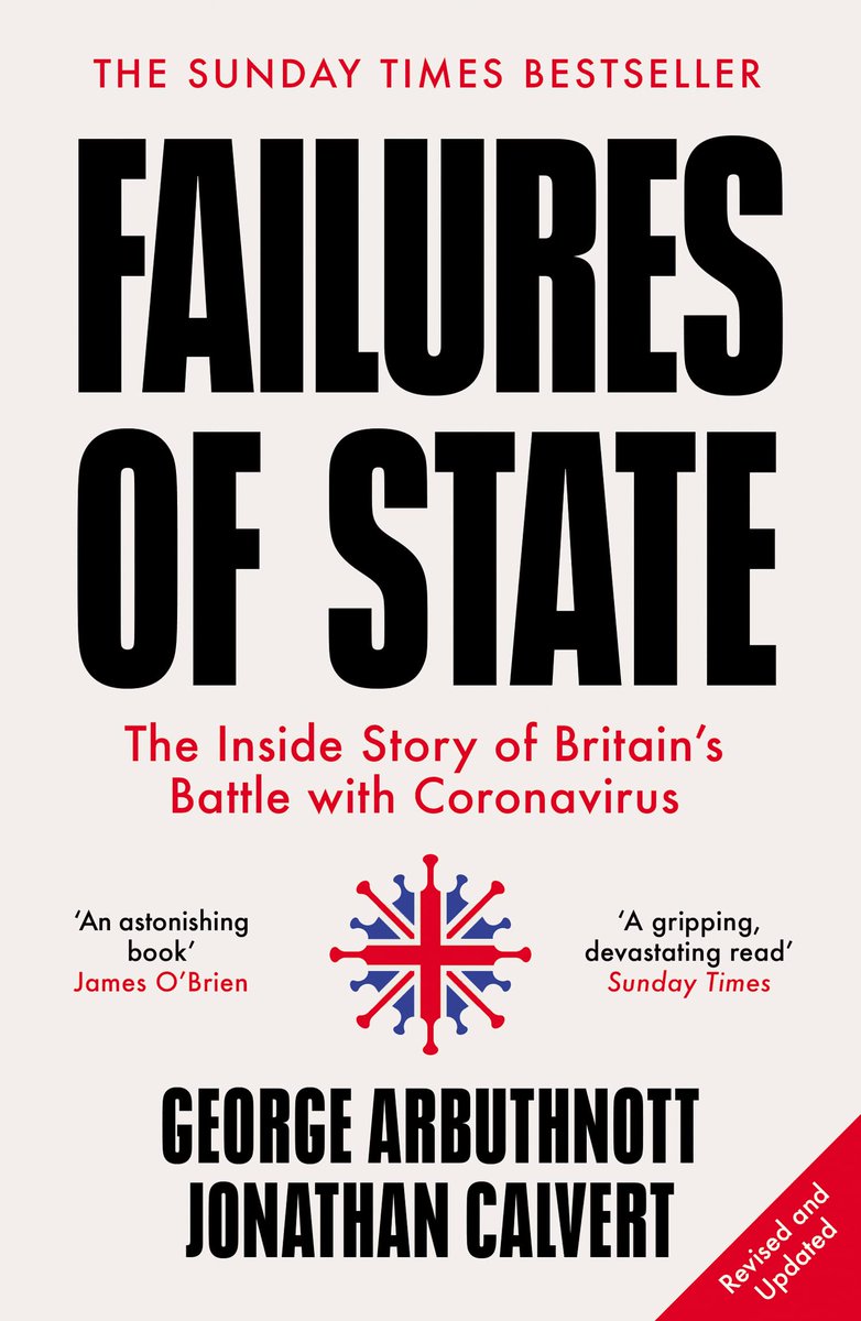 GeorginaCapel's tweet photo. And finally, a very happy #PublicationDay to @JCalvertST and @Arbuthnott for #FAILURESOFSTATE: The Inside Story of Britain's Battle with Coronavirus, published in paperback by @mudlarkbooks @HarperCollinsUK  today!!!😍🎉
‘A gripping, devastating read’ @thesundaytimes https://t.co/9f1YswtfS6