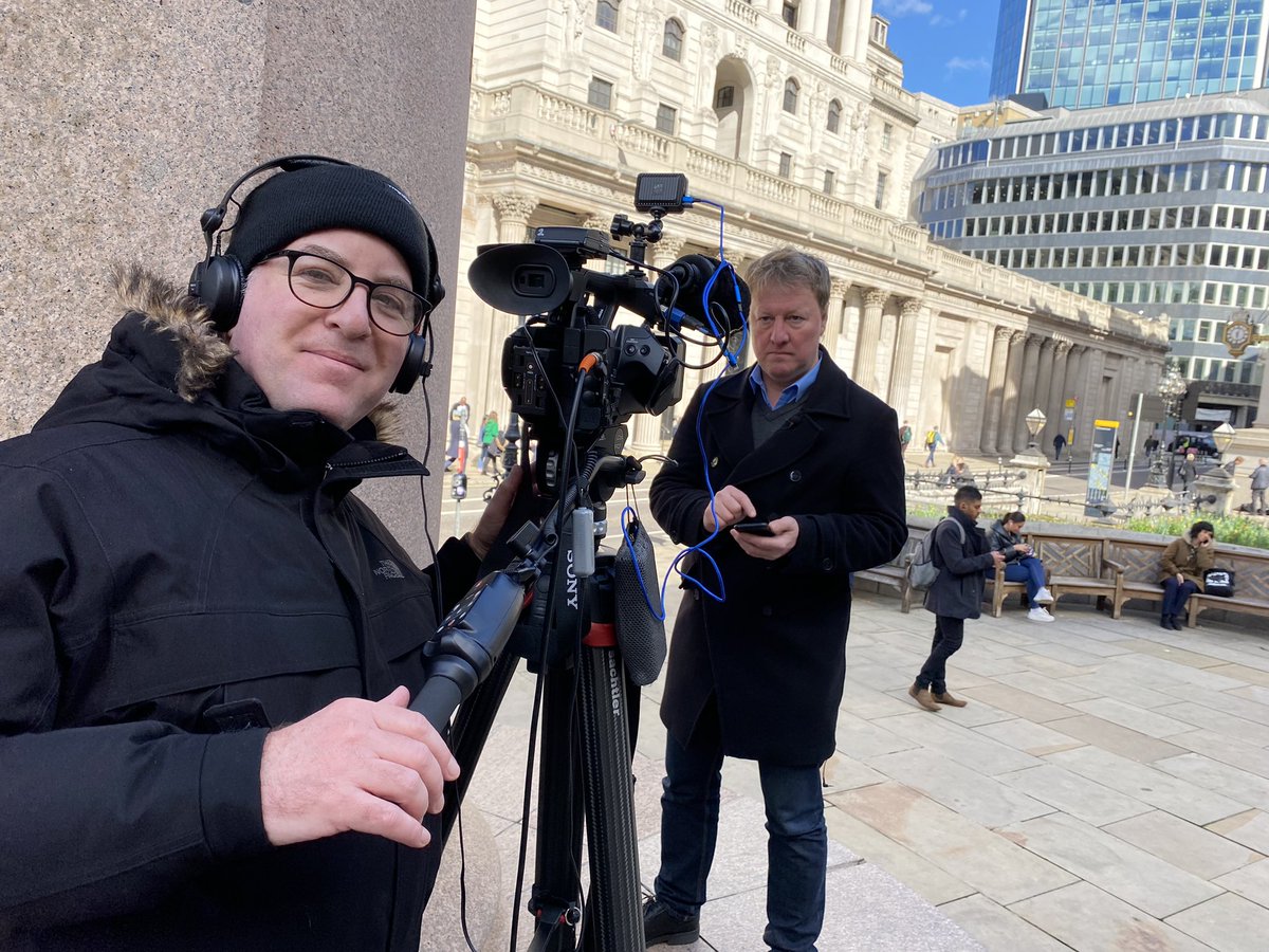 Was interviewing him on #BBC World News on a possible Russia default just yesterday and now stood outside the #bankofengland with <a href="/andyverity/">Andy Verity</a> and top cameraman <a href="/peter_page/">Peter Page</a> #bbcnews