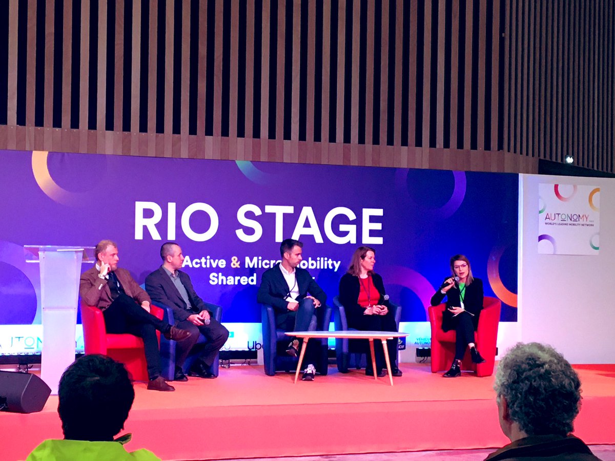 cycling's tweet photo. Pedaling into the future - fantastic exchange on the importance of infrastructure, data, education, communication and multimodal connections to strengthen a safe shift to cycling at #AutonomyParis https://t.co/HbE0Ez8BaB