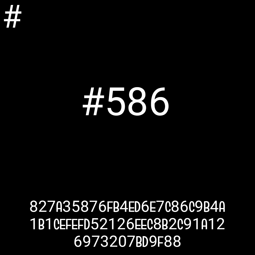 hashnumber's tweet photo. Hashnumber nft #586 
#NFTs #NFTcollection #nftcollector https://t.co/f7fJGUtUr4