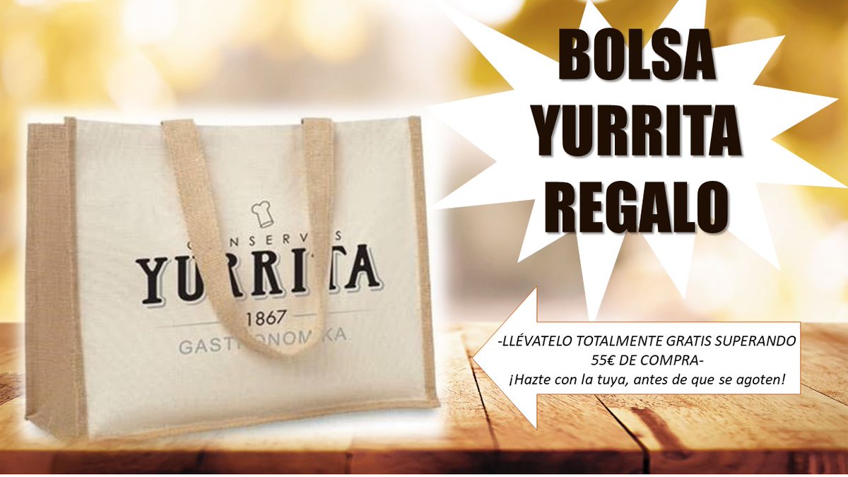 Haz tu compra en ➡tiendayurrita.com...
Y llévate ésta bolsa exclusiva para la compra, hecha en canvas y yute con interior laminado y asas largas de algodón. 👌¡Ideal para usarla en todas tus compras! 🔝Consíguelo por compras superiores a 55,00€ y hazte con la tuya...🏃‍♀️🏃
