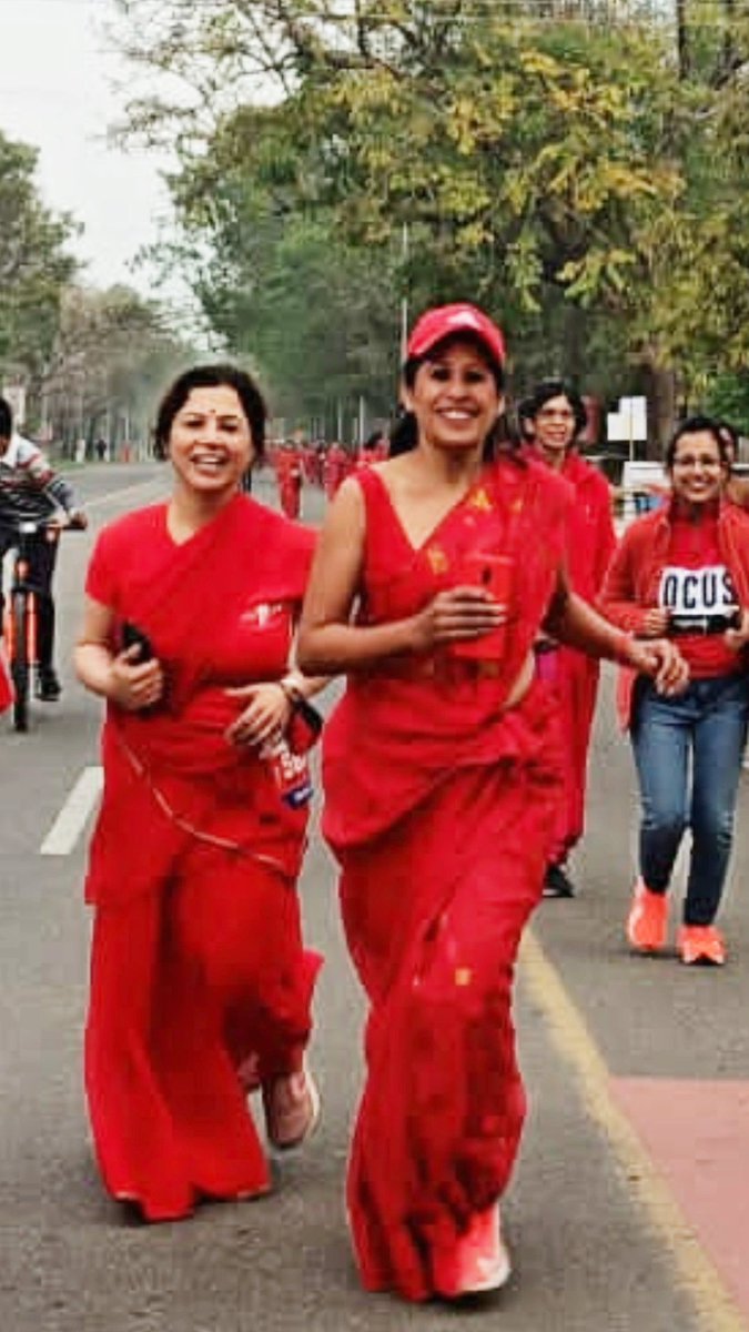 MihikaWahi's tweet photo. Was invited by the, The Run Club Chandigarh to be the Face of the Event #sareerun #IWD202 #redsareerun On 6th March. Ever since I lost my husband in 2020 to juvenile driving, since then I have been spreading awareness against #juveniledriving. https://t.co/UcTYMXGMrB