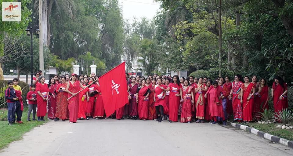MihikaWahi's tweet photo. Was invited by the, The Run Club Chandigarh to be the Face of the Event #sareerun #IWD202 #redsareerun On 6th March. Ever since I lost my husband in 2020 to juvenile driving, since then I have been spreading awareness against #juveniledriving. https://t.co/UcTYMXGMrB