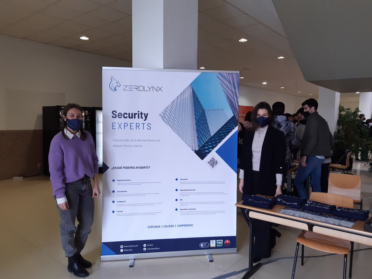 ZerolynxOficial's tweet photo. ¡Ya estamos en #ETSII_JobDays! ¿Quieres trabajar con nosotros? Pásate por nuestro stand de la @urjc y déjate asesorar por nuestras compañeras. No lo dudes, ¡te estamos esperando!😉 https://t.co/qQXIuPcZyH