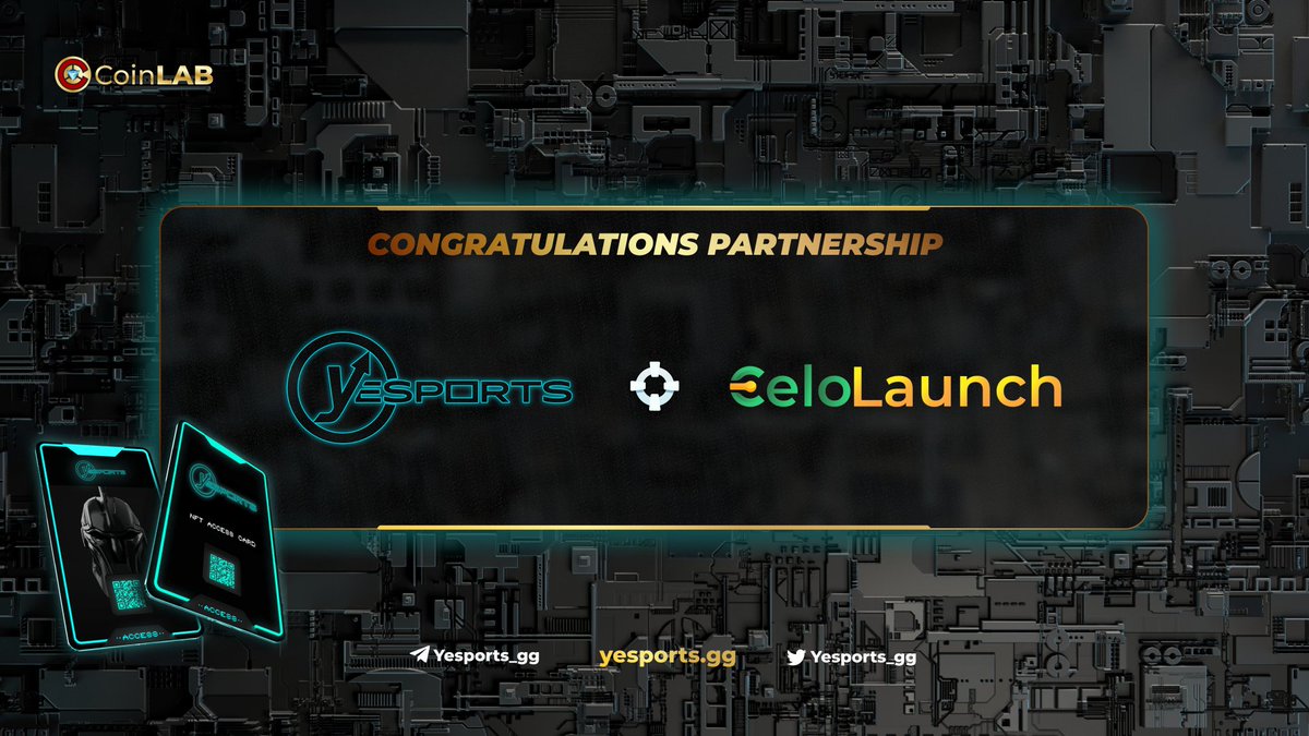 finnn2705's tweet photo. 🎉 Congratulations on the partnership between @Yesports_gg & @CeloLaunch
#CeloLaunch provides a constantly expanding set of decentralized services by offering revolutionary, flexible technology to add value to the DeFi industry as a whole, in CELO Network specifically.
#CoinLAB https://t.co/KYrLIECJfu