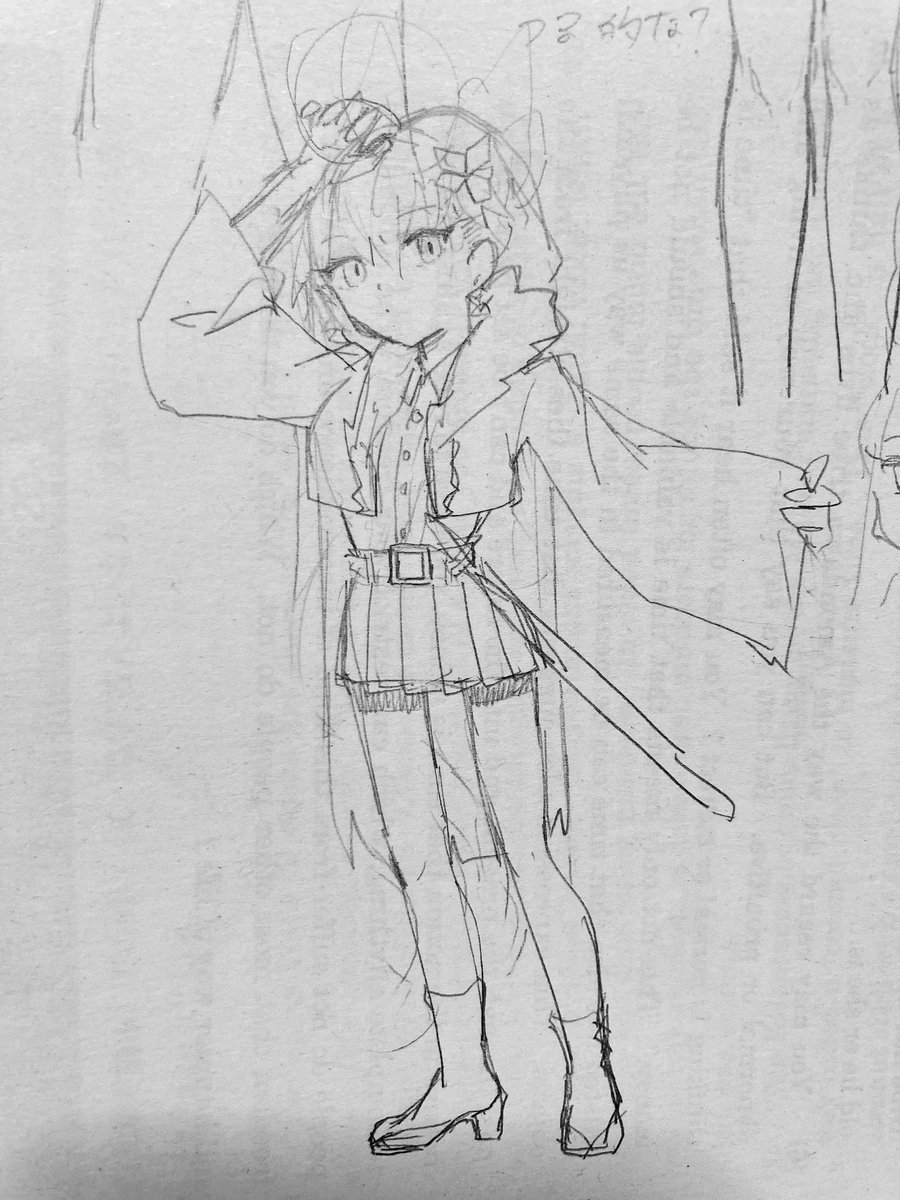キャラデザゲームでボツにした子を描き直した 