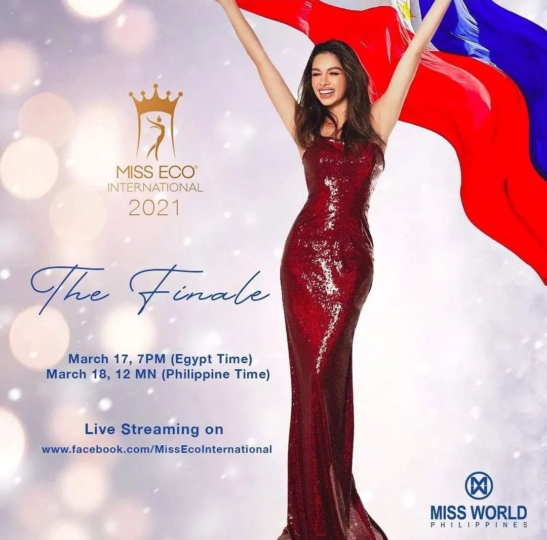 Let's cheer and send our love and support to our Miss Eco International Philippines 2021, Kathleen Paton!

Watch the finale later at 12 MN streamed at Miss Eco International facebook page. 

Good luck, Kathleen! 

#MissEcoInternational
#MissEcoInternational2021