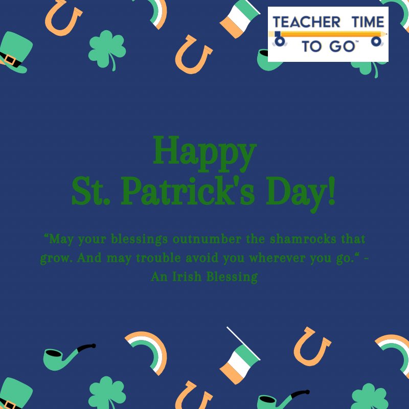Teacher Time To Go on Twitter "Happy St. Patrick’s Day🍀💛🙌🏽 