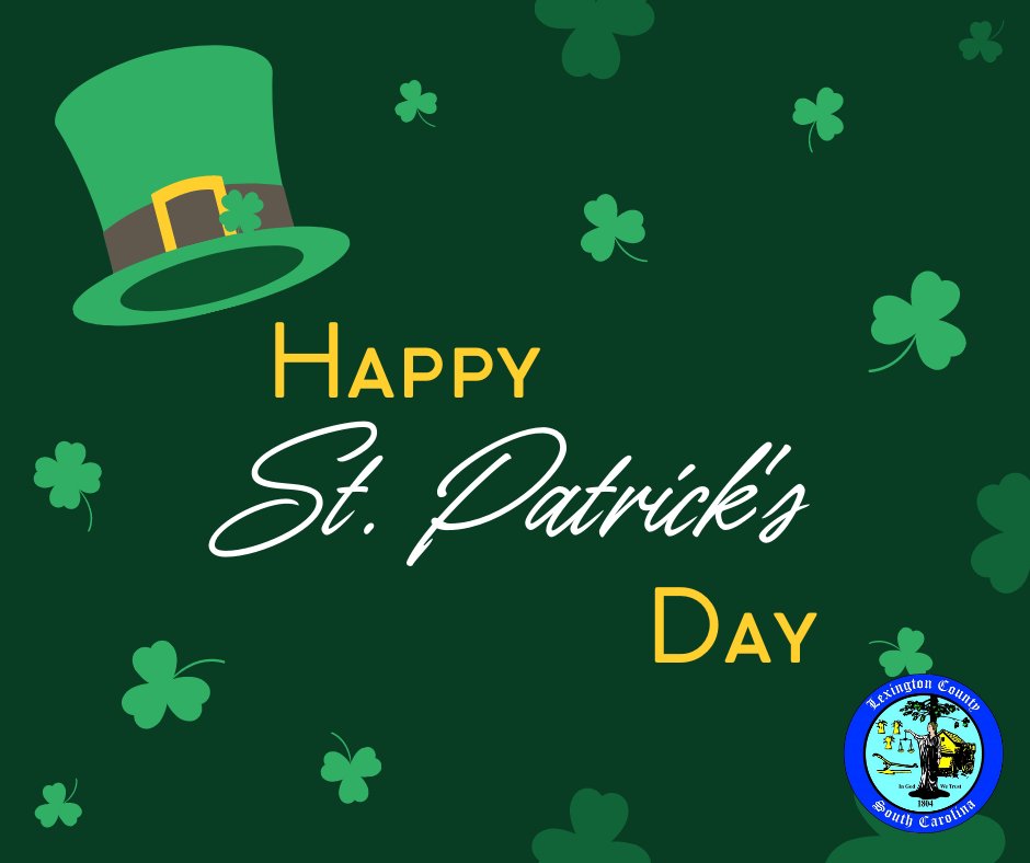 CountyLex's tweet photo. 🍀 Happy St. Patrick's Day, Lexington County! 🍀

DID YOU KNOW: >> St. Patrick’s Day celebrates the life of Saint Patrick—the patron saint of Ireland. This influential missionary has been credited with bringing Christianity to Ireland. https://t.co/AhTOWOE7XZ
