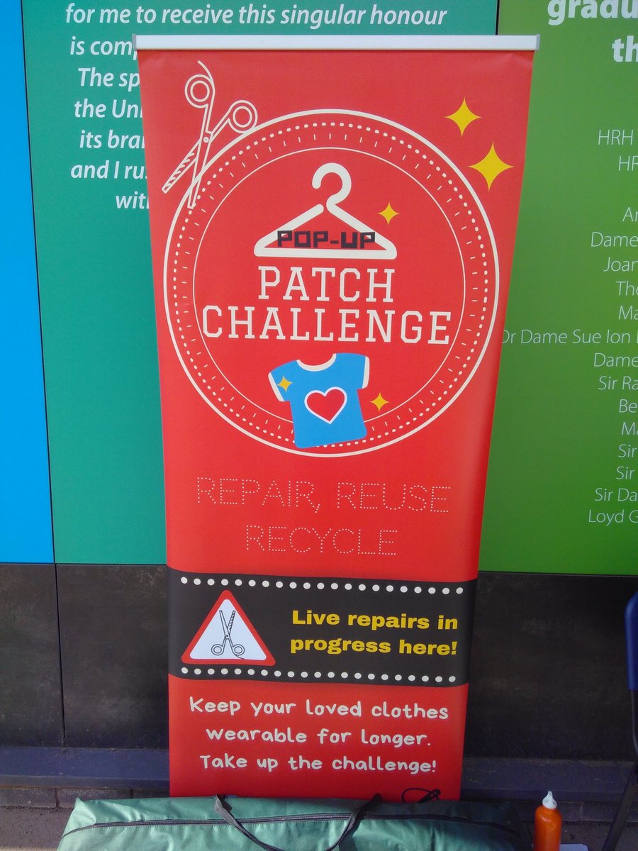 It's great to be back with our first on-campus Pop-Up Patch Challenge of the year! Sock-darning, hem-mending, denim-patching... It's all going on! Bring us your repairs!