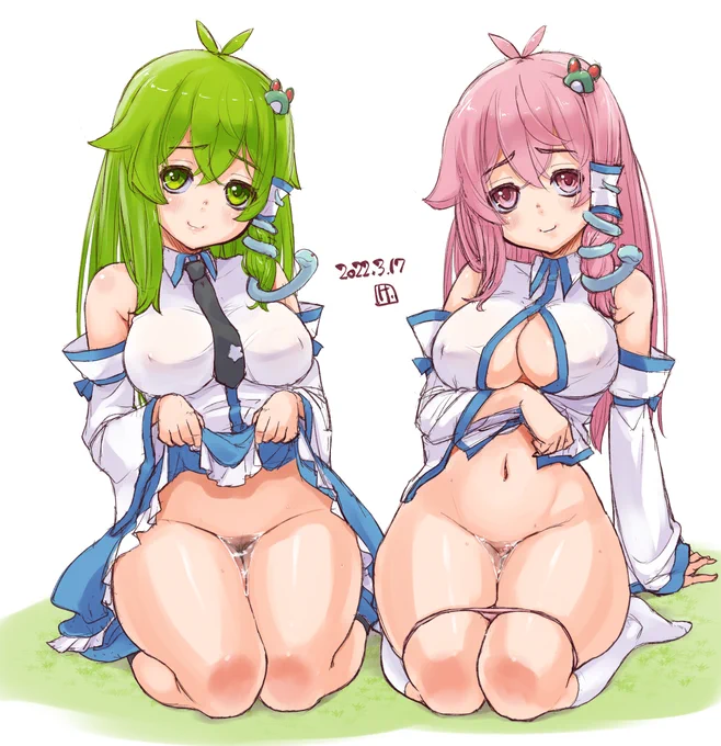 ピンクのさくらと
緑のわ～か～め 