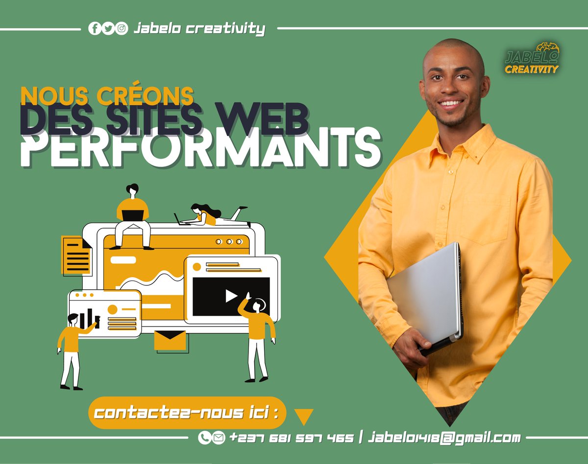 JABELO237's tweet photo. Vous avez une activité que vous souhaitez faire connaître au monde, une des meilleures solutions est 𝗹𝗮 𝗰𝗿é𝗮𝘁𝗶𝗼𝗻 𝗱'𝘂𝗻 𝘀𝗶𝘁𝗲 𝗶𝗻𝘁𝗲𝗿𝗻𝗲𝘁.

Contactez-nous https://t.co/wriHBD4pgA pour plus de détails🔰

#JaBelo #WebsiteDevelopment #webmarketing #CommunityManager https://t.co/uMwjoswE0Y