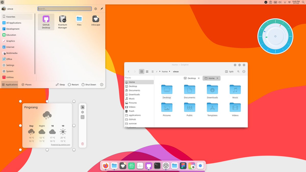 Colloid KDE theme finished! 😁
------------------
Search "Colloid" in the KDE Setting app to install global themes
------------------
Source: github.com/vinceliuice/Co…
