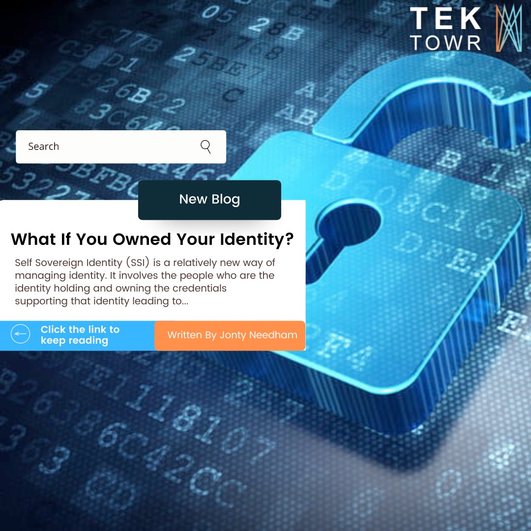 What if you owned your identity? Our latest blog going over what Self Sovereign Identity (SSI) is and how it may change the concept of our identities using blockchain 👤 Read and learn about it in the link below ⬇️
📝 tektowr.com/blog/owned-you…

#ssi #blockchain #tech #techblog