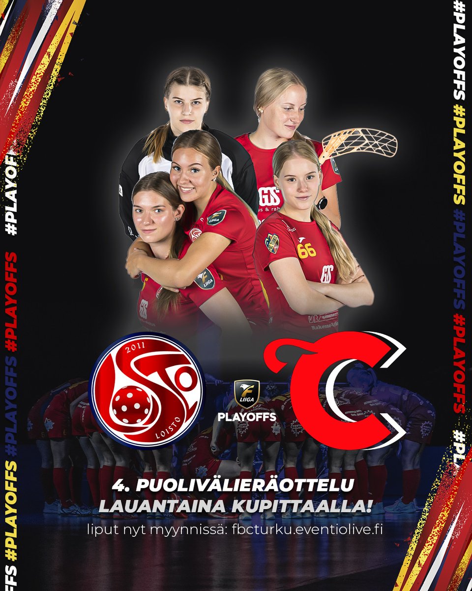 fbc_loisto's tweet photo. Puolivälieräsarja Classicia vastaan on lauantaina katkolla Loistolle! 

FBC Loisto🆚Classic
📆19.3. 14:30
🏟️Kupittaan palloiluhalli
🎟️ https://t.co/wfo4nOfZMT

Tule kannustamaan Loisto jatkoon, liput myynnissä nyt!
#salibandy #FLIIGA #FBCLoisto https://t.co/5WqDF7WIxE
