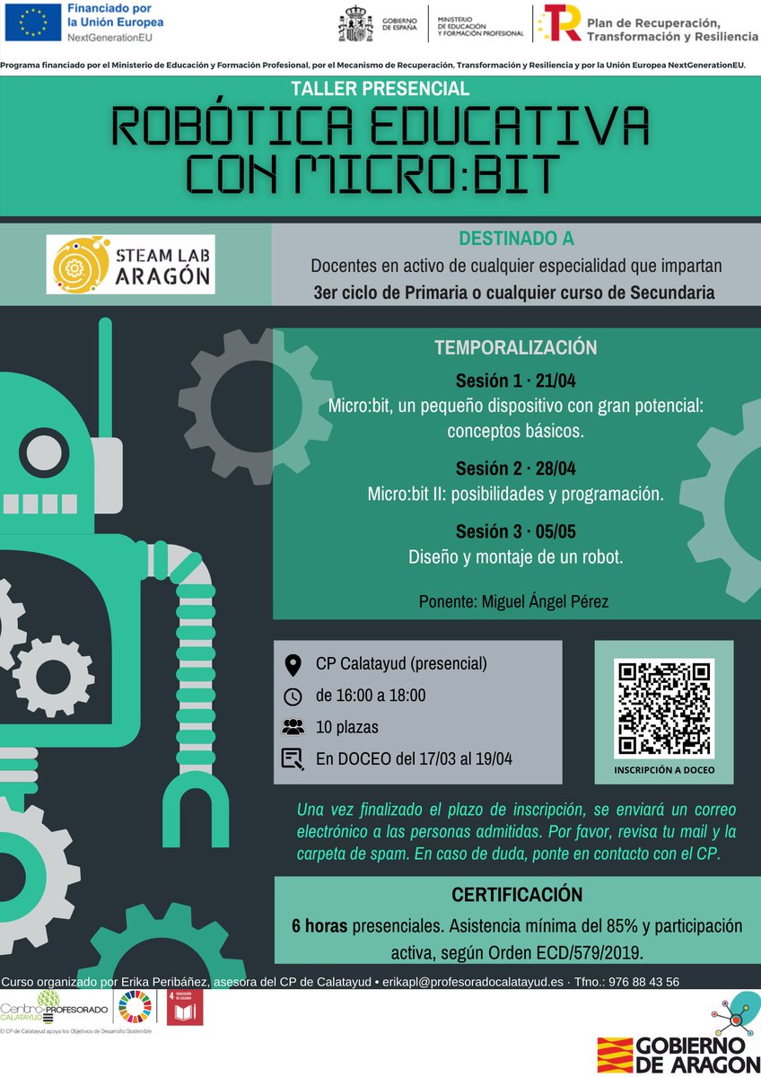 cpcalatayud's tweet photo. Abrimos inscripción a este taller de MICRO:BIT 🤖
https://t.co/0CV0fW06Qu
¿Te apuntas?
#STEAMLabAragon #Robotica #Microbit https://t.co/BshiteqbMV