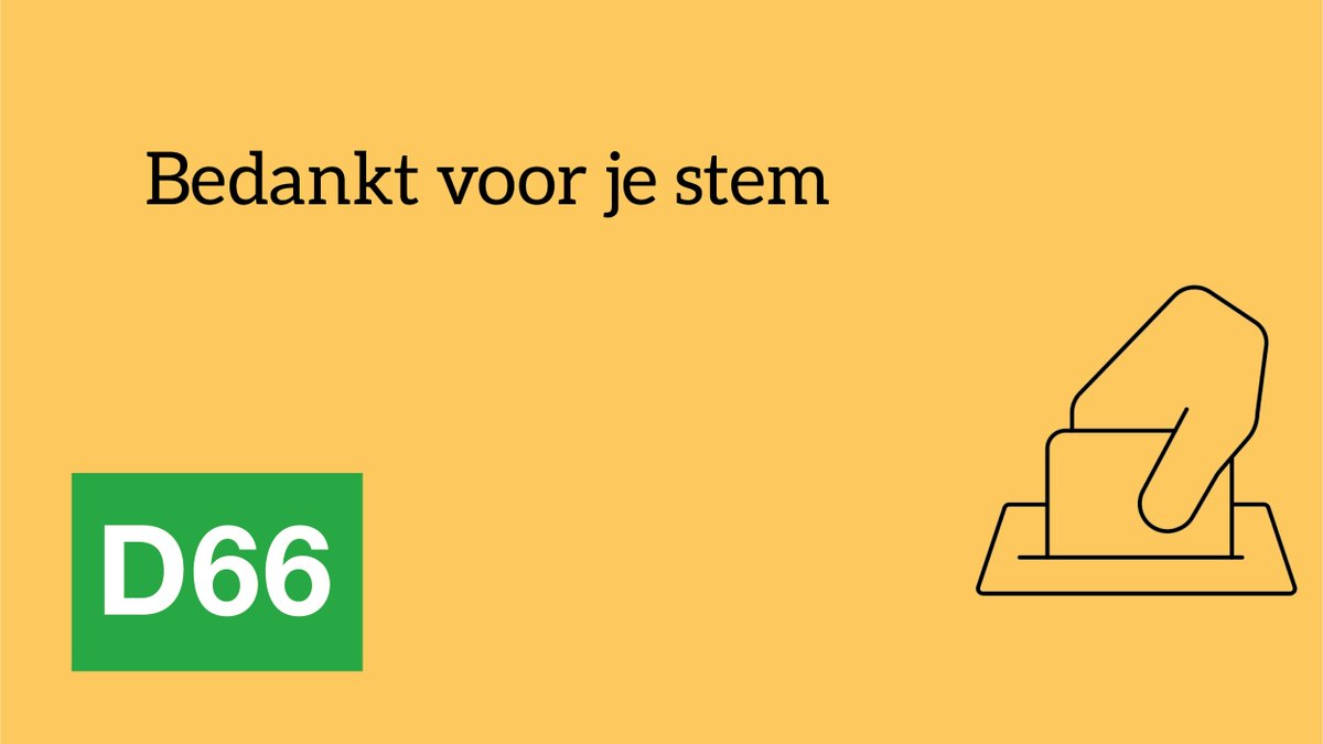 Wij zijn trots op ons resultaat in de verkiezingen: 2e grootste partij van Rheden. Wij zijn blij met het vertrouwen van onze kiezers. Nu weer aan de slag om onze gedeelde idealen waar te maken. #D66Rheden