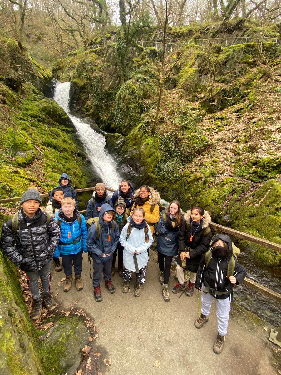 ByronSchool's tweet photo. Team Bonnington are off into the forest #dol-goch #tothefalls #Year6Wales2022 #outdoorlearning #OAA @AberdoveyCentre @OutwardBoundUK https://t.co/W5EWh4n8Bn
