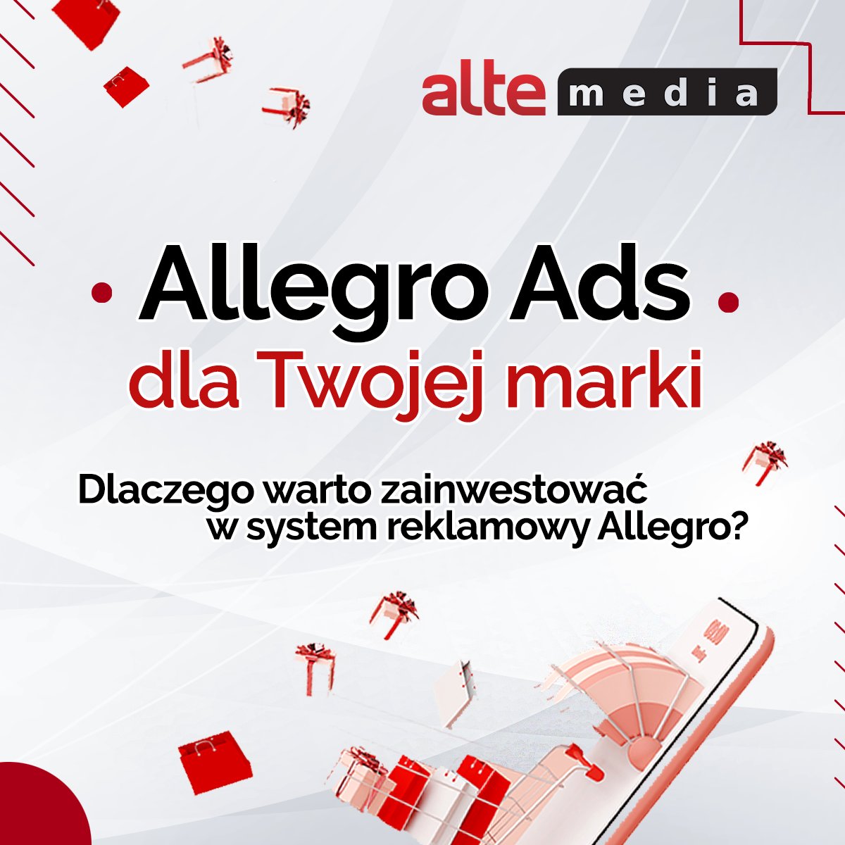 altemedia_pl's tweet image. #WartoWiedzieć #NowoczesnyMarketing #AllegroAds 

Sprzedaż offline przechodzi do lamusa. Dzisiaj większość użytkowników wędruje ze swoimi potrzebami #PoSieci👉 Allegro Ads to jedna z ciekawszych możliwości prezentacji Twojego sklepu. Odwiedź nas na Facebooku i dowiedz się czemu!