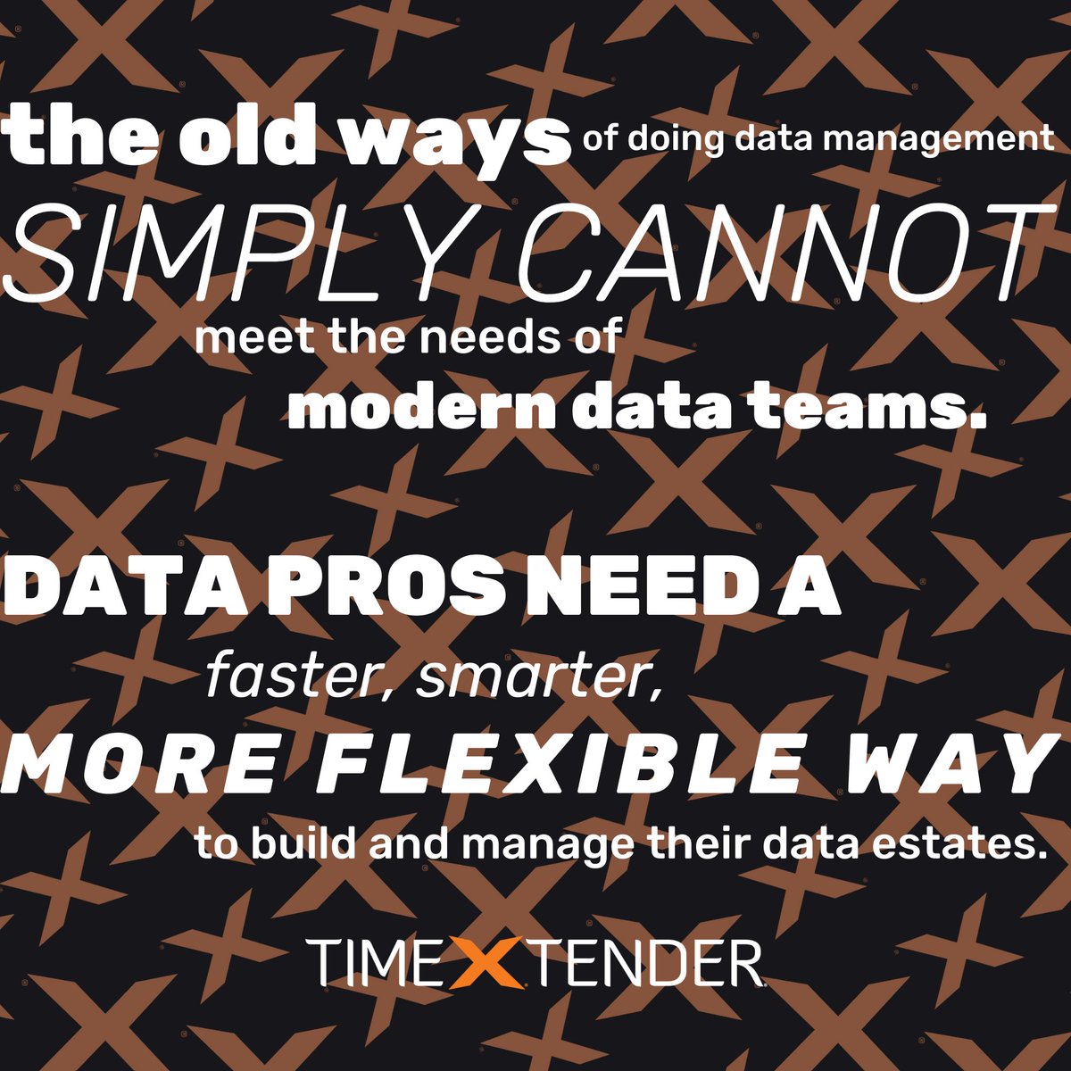 TimeXtender's tweet photo. The old ways of doing data management simply can't meet the needs of modern data teams.
That's where @TimeXtender comes in.
#TimeXtender #datawarehouse #datawarehousebuilder #automation #AI #machinelearning #businessintelligence #dataestate #web3 #datascience #dataanalytics https://t.co/hfKdofR2Kl