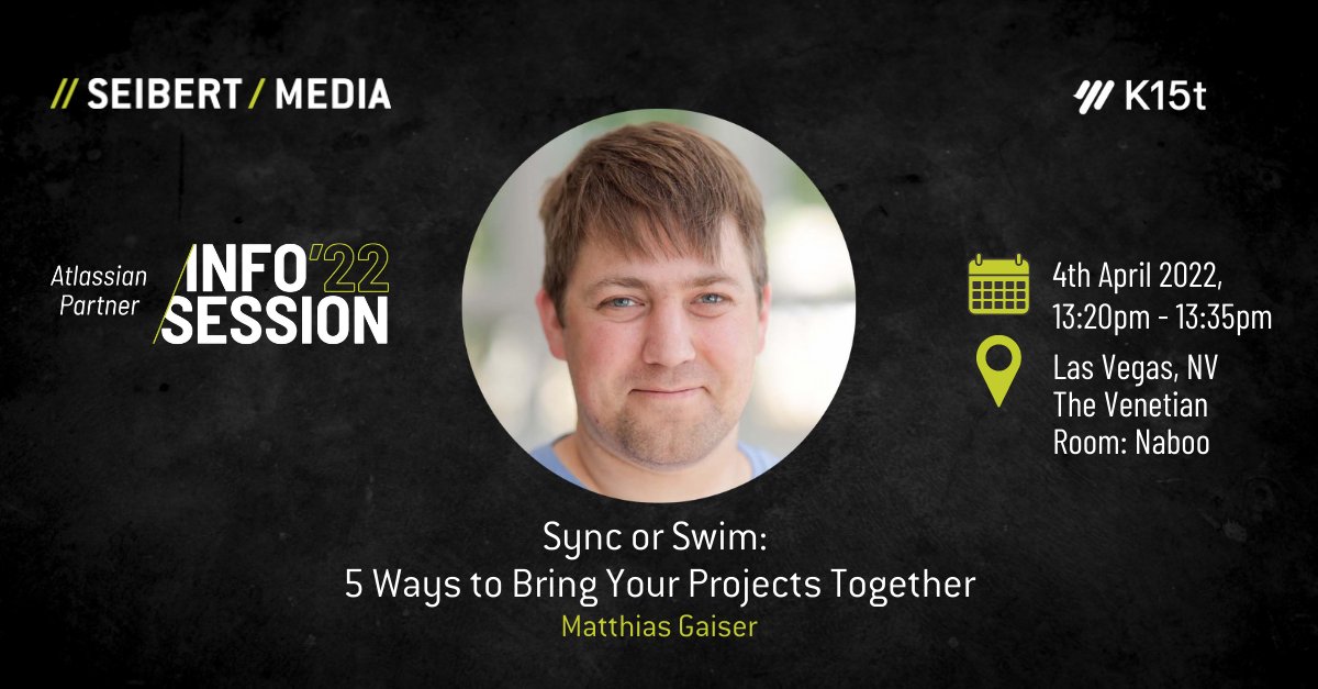 seibertgroup's tweet image. Matthias from @k15t_ will bring light into the darkness and show how issue synchronization can rescue you from drowning in the collaboration sea. 🏊🏽‍♂️
 
Register: hubs.ly/Q016410R0
voucher code: SEIBERTMEDIA

#atlassianTeam22 #atlassianPartner #jira