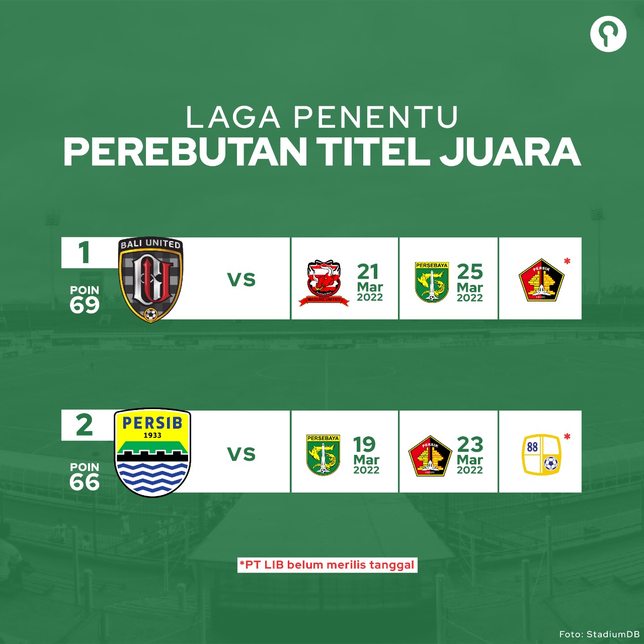 Sisa pertandingan persib