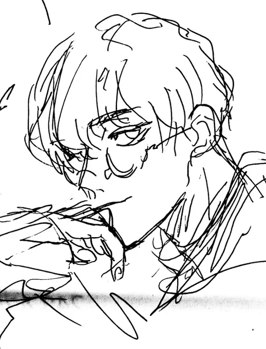 ボールペンで描いてた手グセビンビンのハジュン
ハジュンはなんとなくでも形になってる気がするけど、アレンとアンは…ならんのよな 